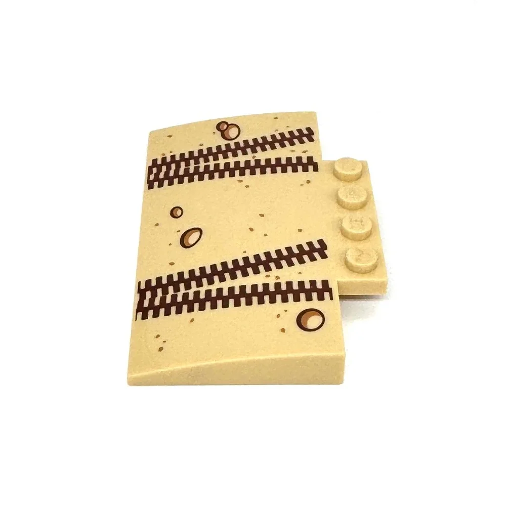 Lego Curved Ramp 6188890 Tan Tire Tracks Stones Road Piece